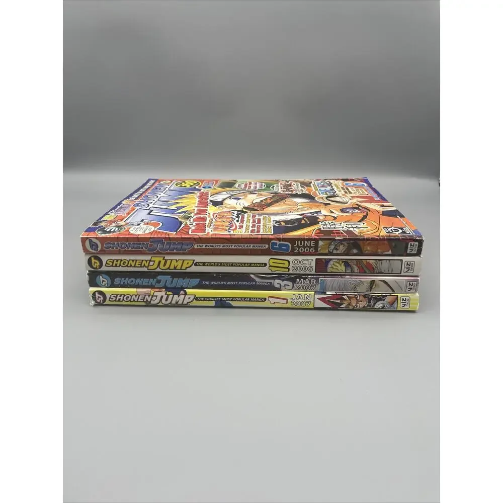Shonen Jump Anime Comic Magazines lot 4 2006 - 2007. INCLUDES PSA ELIGABLE CARD